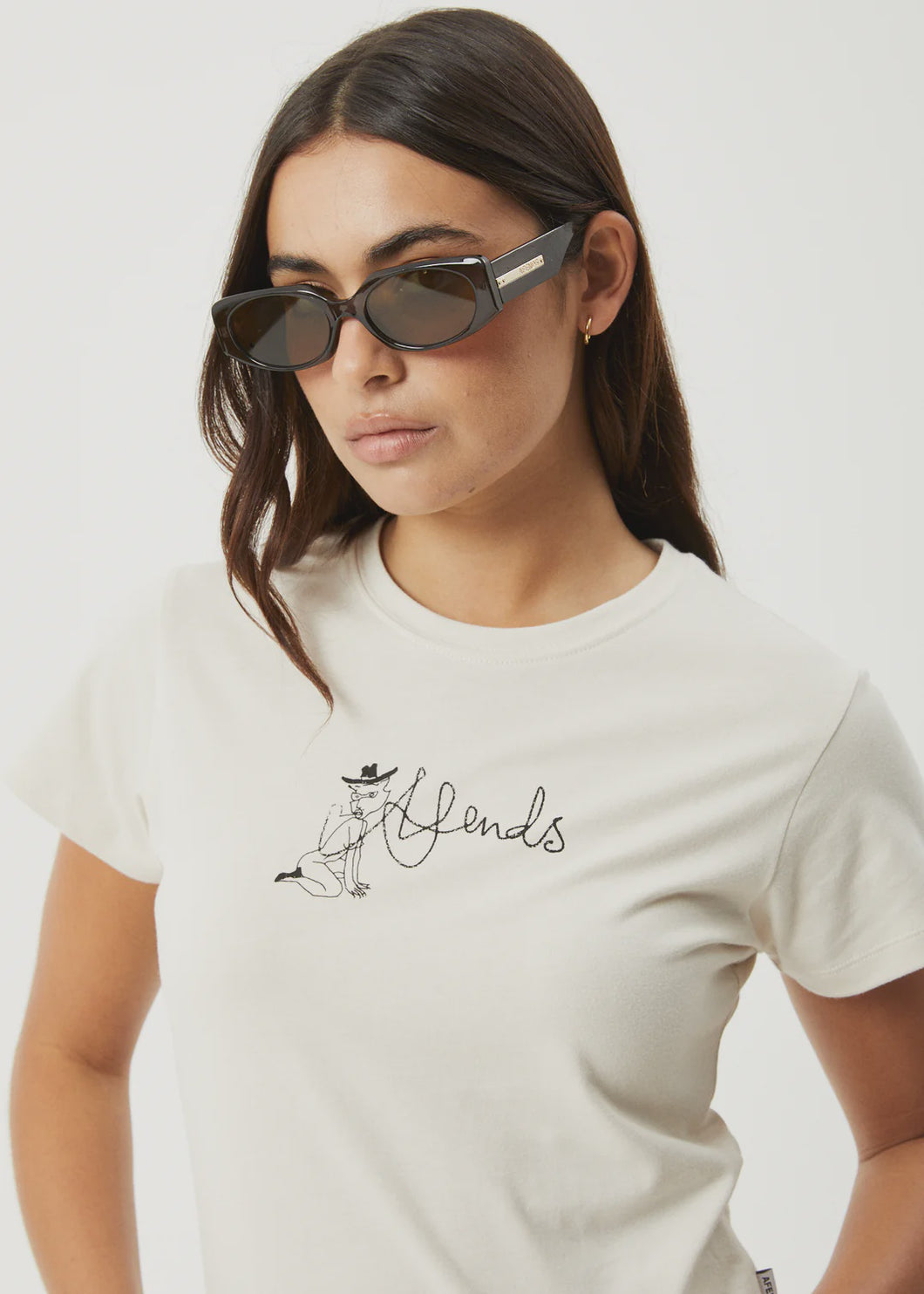 Afends Karlee Recycled Baby Tee - Moonbeam