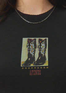 Afends Walking Recycled Baby Tee - Stone Black