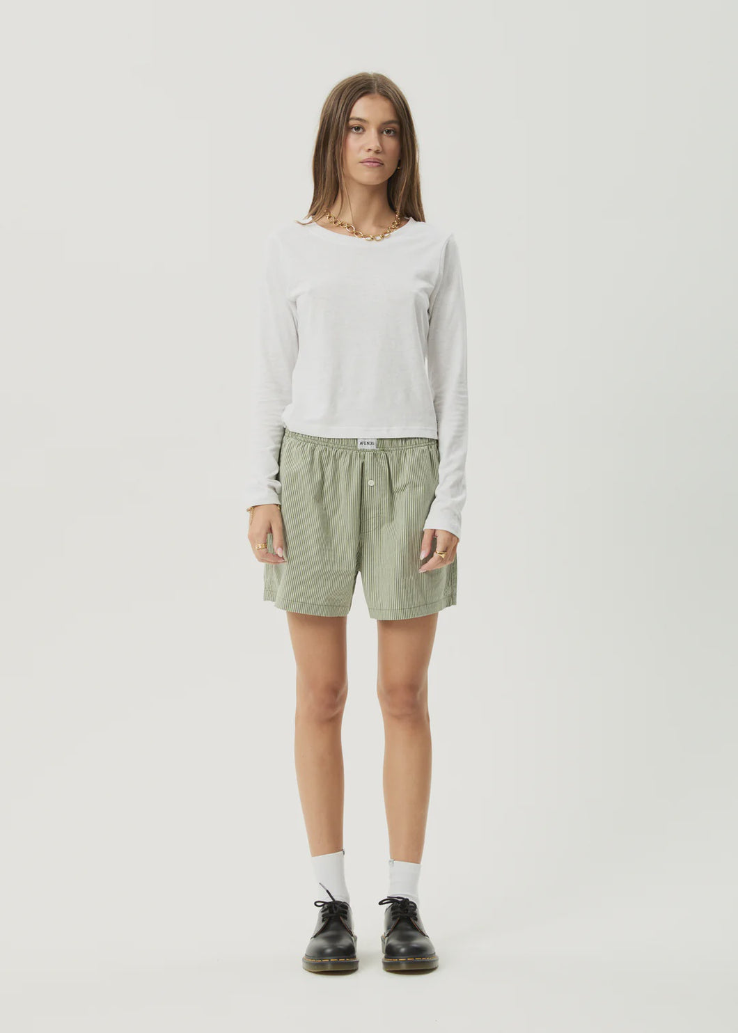 Afends Candy Organic Boxer Short - Oil Green