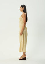 Load image into Gallery viewer, Afends Sunday Hemp Seersucker Check Maxi Dress - Lemon Check
