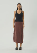 Load image into Gallery viewer, Afends Valley Cupro Midi Skirt - Hazelnut
