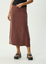 Load image into Gallery viewer, Afends Valley Cupro Midi Skirt - Hazelnut
