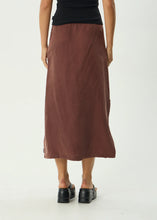 Load image into Gallery viewer, Afends Valley Cupro Midi Skirt - Hazelnut
