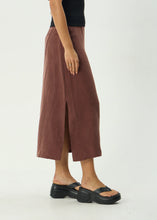 Load image into Gallery viewer, Afends Valley Cupro Midi Skirt - Hazelnut
