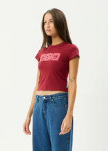 Load image into Gallery viewer, Afends Zephyr Baby Tee - Burgundy

