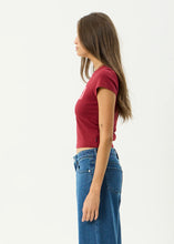 Load image into Gallery viewer, Afends Zephyr Baby Tee - Burgundy
