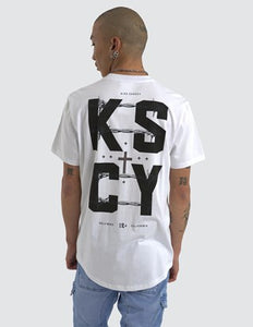 Kiss Chacey Fenced Dual Curved Tee - Optical White