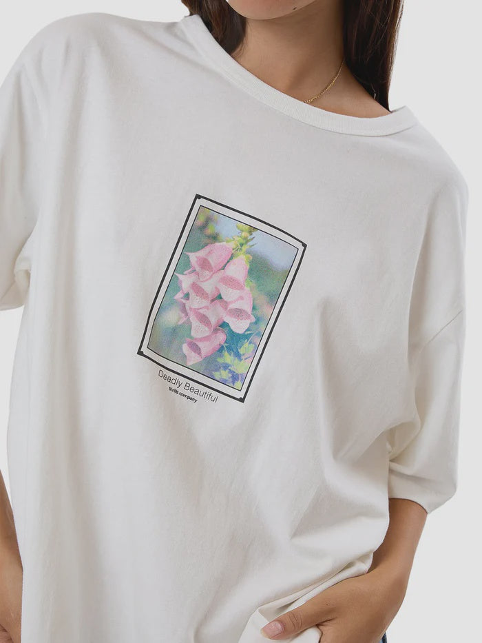 Thrills Deadly Belle Box Tee - Dirty White