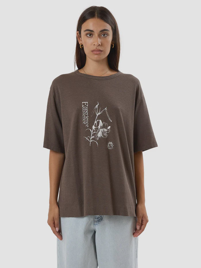 Thrills Lilium Hemp Box Tee - Tarmac