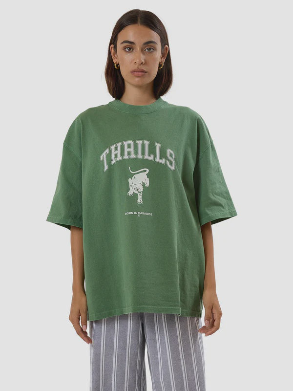 Thrills Hard Knocks Oversized Tee - Elm Green