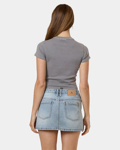Thrills Die Fighting Mini Tee - Washed Grey