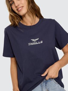 Thrills Paradise Before Anarchy Relaxed Tee - Peacoat