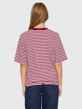 Load image into Gallery viewer, Thrills Primitive Stripe Square Tee - Sour Cherry Stripe
