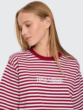 Load image into Gallery viewer, Thrills Primitive Stripe Square Tee - Sour Cherry Stripe
