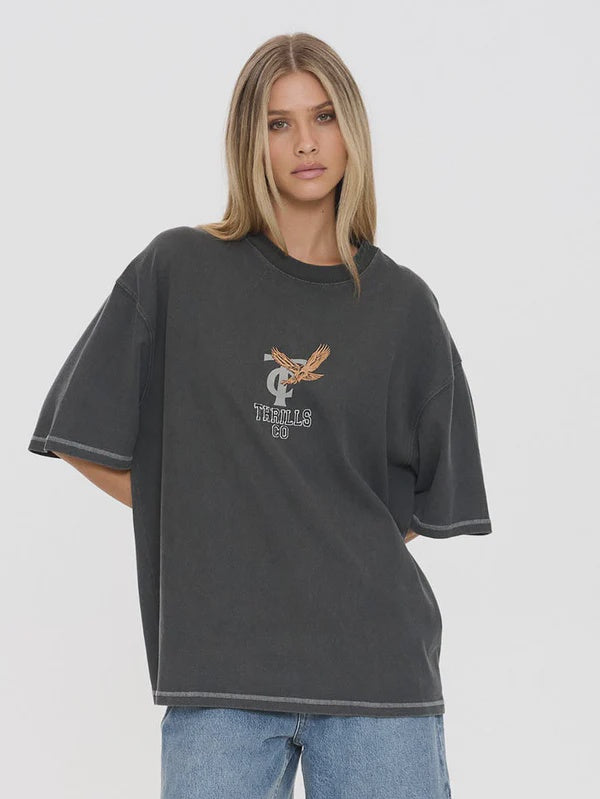 Thrills Take It Easy Oversized Tee - Merch Black