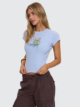 Load image into Gallery viewer, Thrills Flowers Of Tomorrow Tee - Placid Blue
