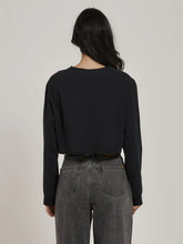 Load image into Gallery viewer, Thrills Chrome Smith Long Sleeve Merch Super Crop Tee - Twilight Black
