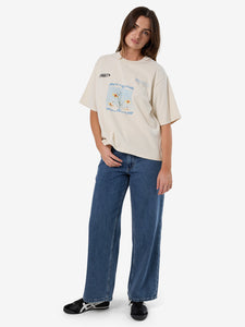 Thrills Flower Trip Square Tee - Heritage White