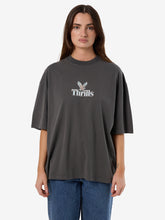 Load image into Gallery viewer, Thrills Strength And Glory Oversized Tee - Merch Black

