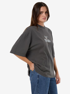 Thrills Strength And Glory Oversized Tee - Merch Black