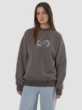 Load image into Gallery viewer, Thrills Decisions Slouch Crew - Charcoal Rose
