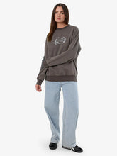 Load image into Gallery viewer, Thrills Decisions Slouch Crew - Charcoal Rose
