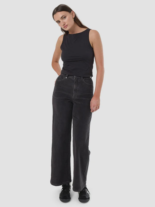 Thrills Holly Cord Pant - Dark Charcoal
