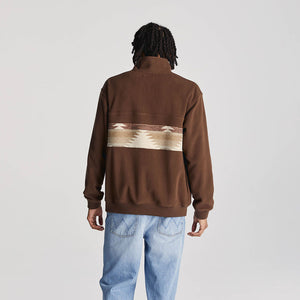 Wrangler Zip Polar Fleece Sweat - Brown Ruins