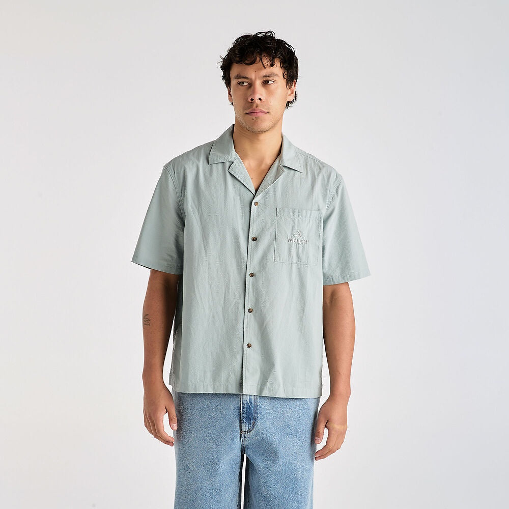 Wrangler Box Resort Shirt - Overcast Blue