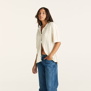 Wrangler Runaways Crochet Shirt - Sand