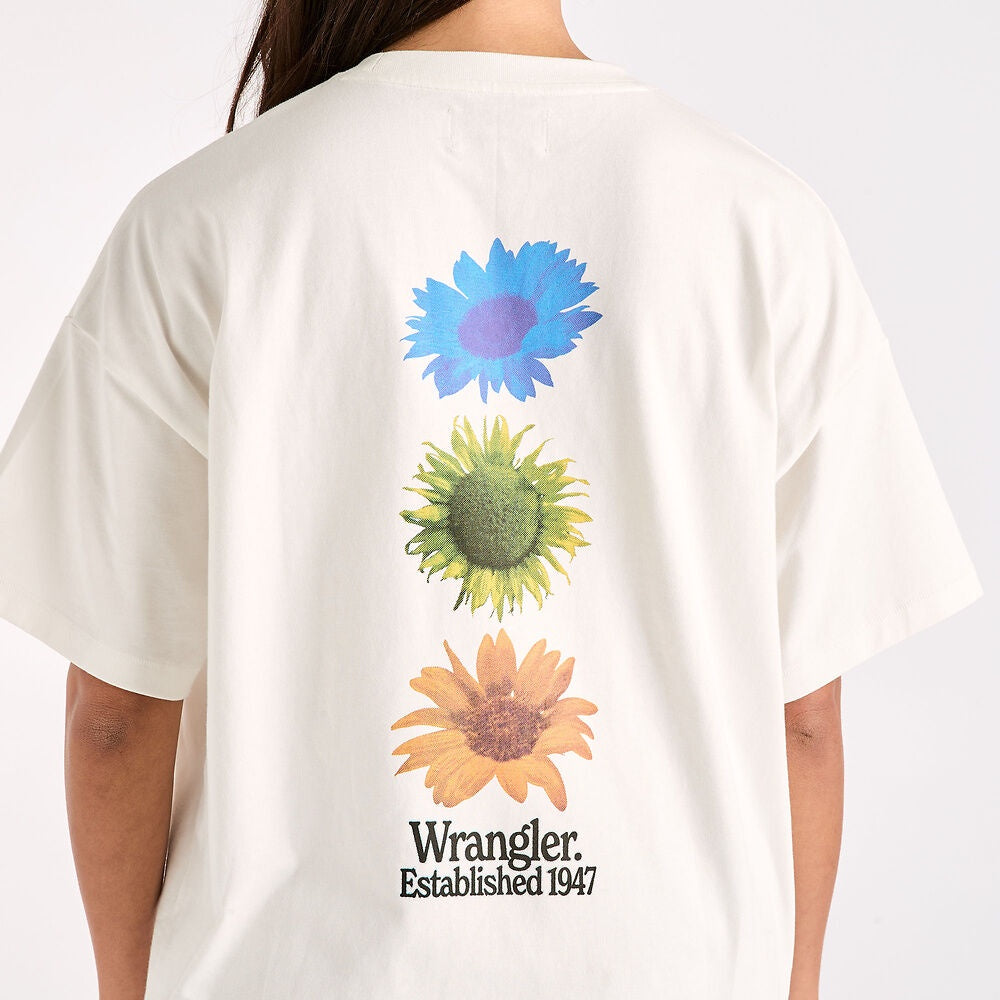Wrangler Sunflower Boxy Tee - Vintage White