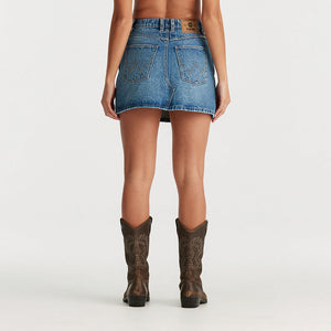 Wrangler Repair Mini Skirt - Deep Oasis