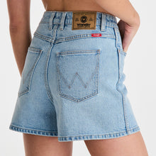 Load image into Gallery viewer, Wrangler Hi Bells Short - Blue Tour

