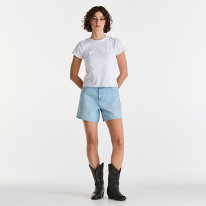 Wrangler Hi A-Line Short - Stardust Blue