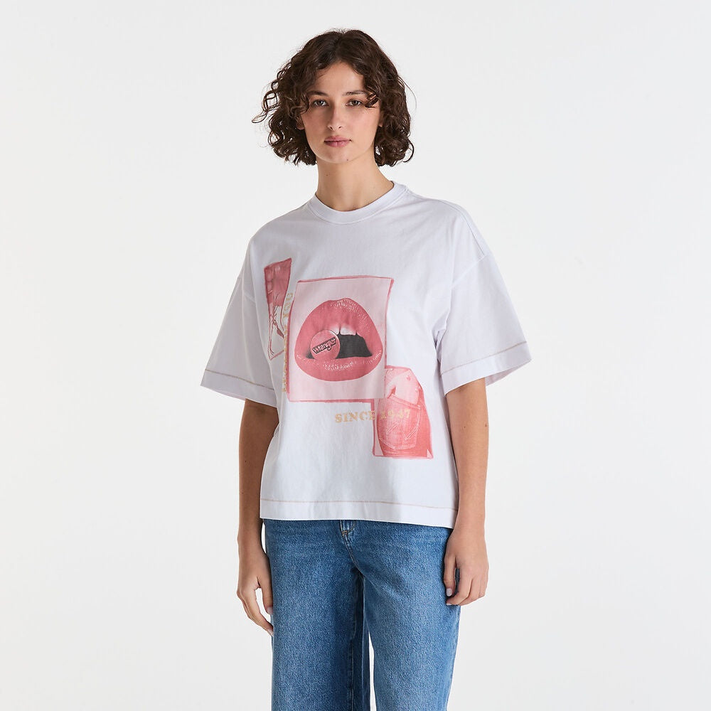 Wrangler Stung Boxed Tee - White