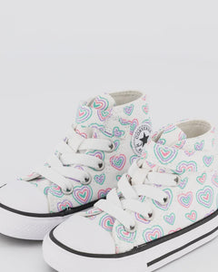 Converse Toddler CT All Star Easy On Hearts Hi Top Shoes