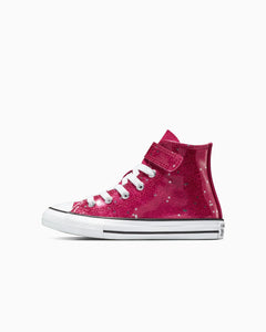 Converse Chuck Taylor All Star Glitter Easy On Junior High Top - Sporty Berry