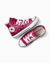Load image into Gallery viewer, Converse Chuck Taylor All Star Glitter Easy On Junior High Top - Sporty Berry
