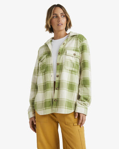 Billabong Forge Fleece Shacket  - Green Eyes