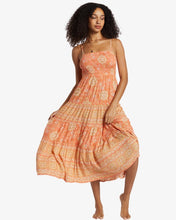 Load image into Gallery viewer, Billabong Dream Space Midi Dress - Sweet Papaya
