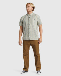 Billabong Sundays Jacquard Short Sleeve Shirt - Taupe