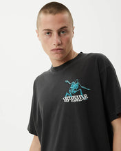 Load image into Gallery viewer, Afends Smiling Assassin Boxy Fit Tee - Stone Black
