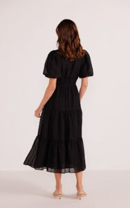 MINKPINK Amy Tiered Midi Dress - Black