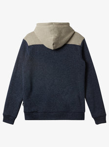 Quiksilver Keller Block Zip-Up Hoodie - Dark Navy Heather