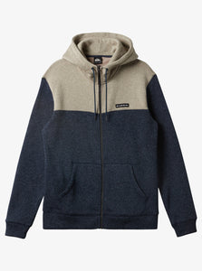 Quiksilver Keller Block Zip-Up Hoodie - Dark Navy Heather