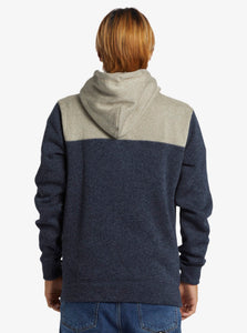 Quiksilver Keller Block Zip-Up Hoodie - Dark Navy Heather