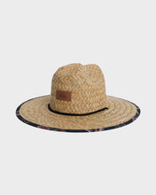 Load image into Gallery viewer, Quiksilver Pierside Print Straw Hat - Dark Nay Natural Surrealism
