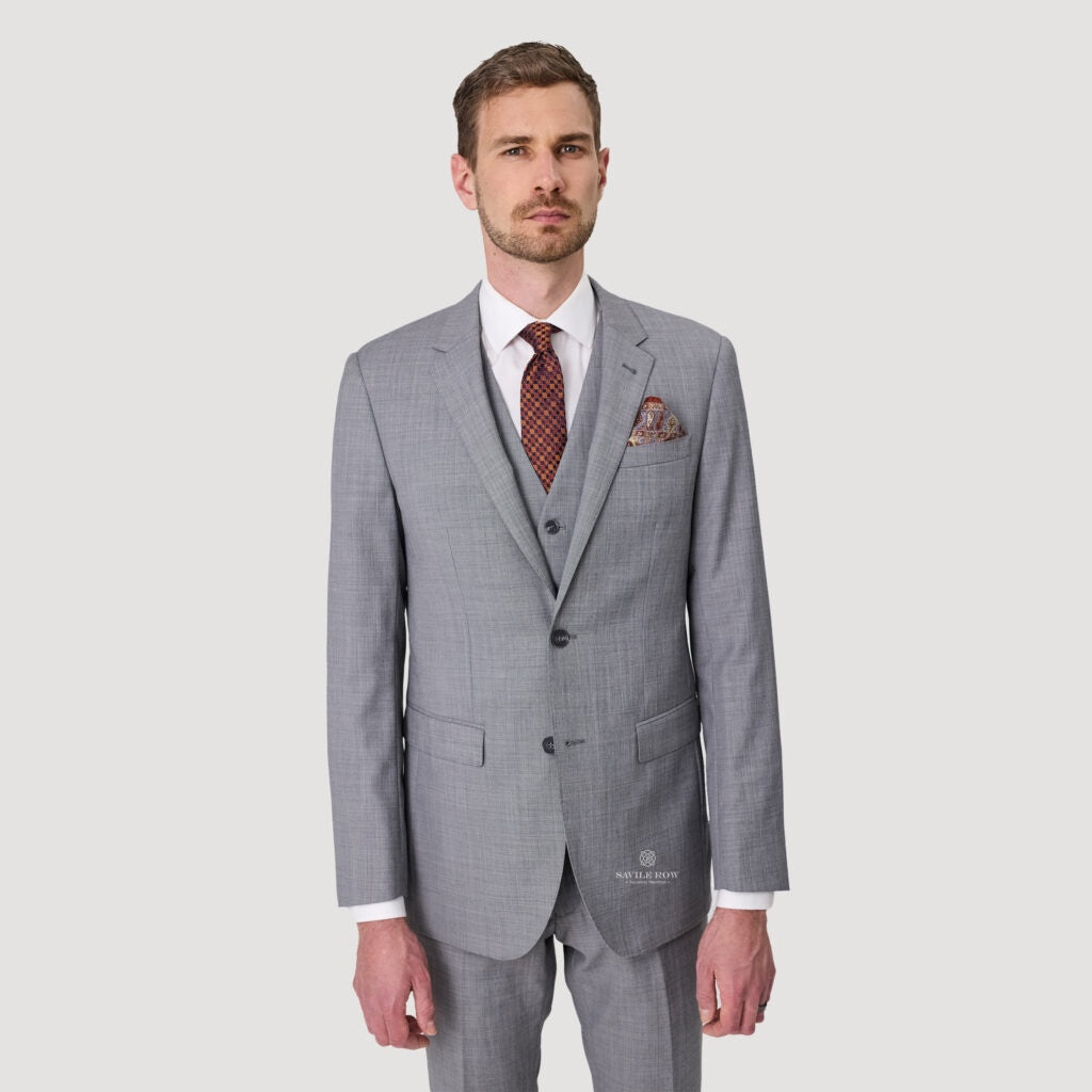 Savile Row Abram Texture Suit - Chrome