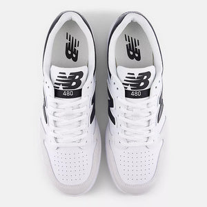 New Balance 480 Shoe - White With Black