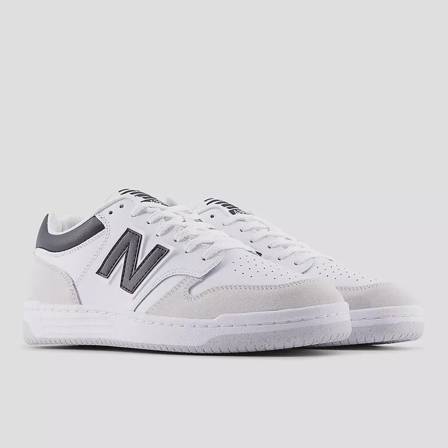 New Balance 480 Shoe - White With Black